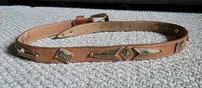 Leatherock Belt Metallic Copper Leather Gold Buckle Glitzy  display picture 1