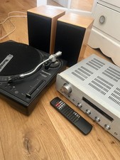 Numark Turntable, Marantz amplifier, Monitor audio speakers