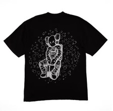 KAWS x Kid Cudi Collab Astronaut Glow In Dark Men's Black T-Shirt XL