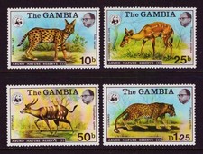 Gambia 1976 Abuko Sanctuary WWF Mi. 332-35 (95.00 Euro) **/MNH