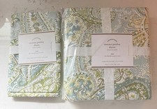 Pottery Barn Twin Size Sienna Paisley Duvet Cover And Euro Sham New