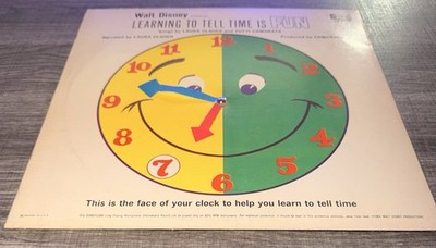 1964 Walt Disney Learning To Tell Time Is Fun Vinyl LP Disneyland DQ-1263