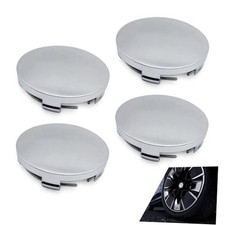 Car Center Hub Caps, 2.36" OD x 2.2" ID Scratch and Rust Resistant 4 PCS Silver