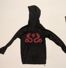 Faschingskostüm / Halloweenkostüm Hoodieweste Gr. 128 mit Schlangenmotiv