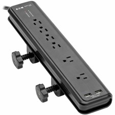 Tripp Lite by Eaton Protect It 6-Outlet Clamp-Mount Surge Protector 6 ft. 1.83