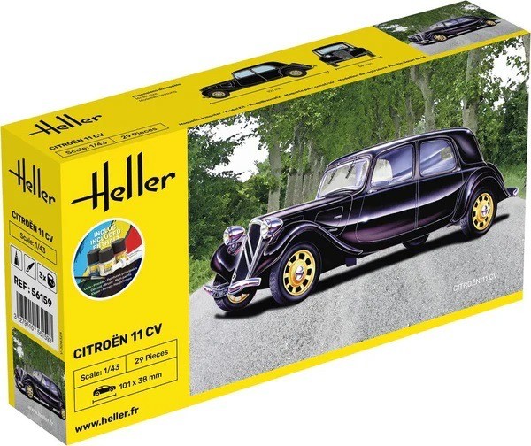 Heller - Starterset Mit Farbe Und ZubehöR – CitroËN 11 CV Zum Zusammenbauen -...-image