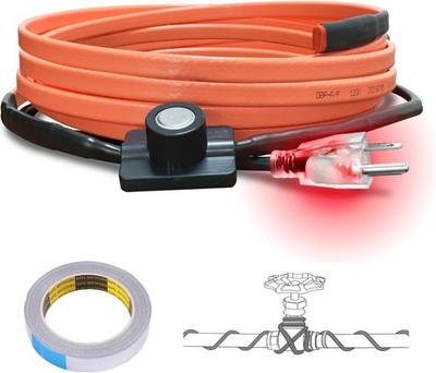 Protection Self-Regulating Heat Trace Cable for Metal, Plastic Home Pipes