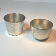 US House Of Representatives Set of 2 Pewter Cups United States USA ~2.25"