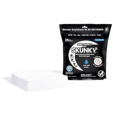 Skunky No-Rinse Bathing Wipes   Fast  Easy Shower-Free Cleaning, 25 Count