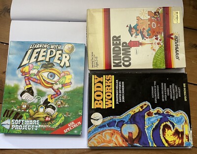 Konvolut 48k Spektrum Lernen mit Leeper, Kindercomp, Body Works Educational