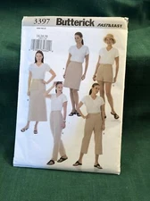 🌻 BUTTERICK #3397 - LADIES FAST & EASY SKIRT-SHORTS-PANTS-CAPRI PATTERN 14-18FF