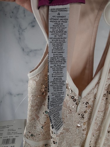 Morgan & Co - Women's - Ivory Nude - Formal Dress - Size 4 - NWT - Picture 7 of 8