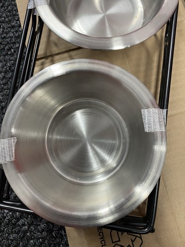 Vibrant Life Double Dog Bowls with Bone Shaped Mat Diner Set (two pairs) - Picture 13 of 14