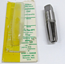 Vintage Hanson Ace Carbon 1/4" NPT Pipe Tap Made in USA 8203 -A9
