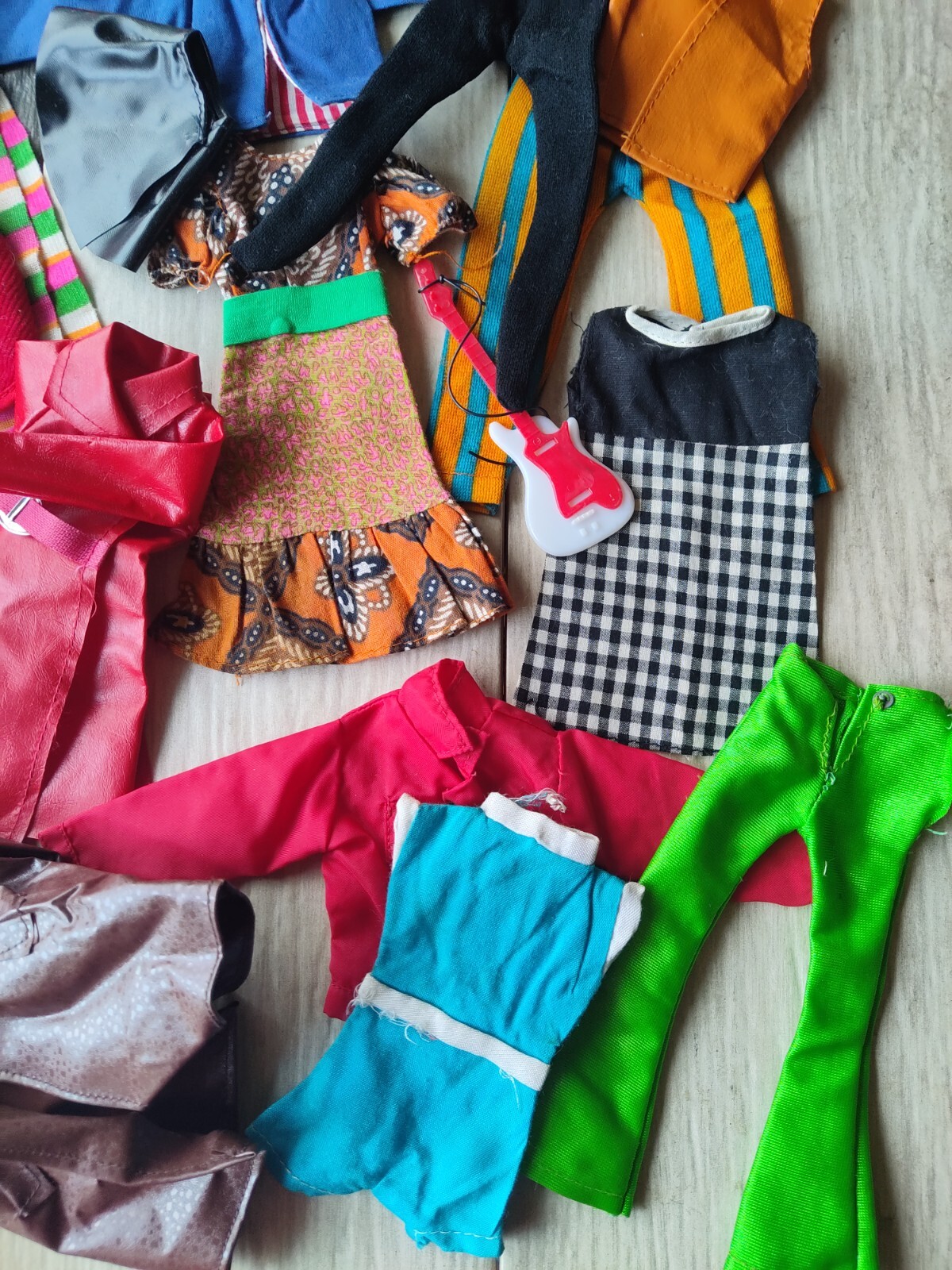 Vintage Barbie Doll Mod CLONE CLOTHES LOT CLOTHING Hong Kong Coat Dress