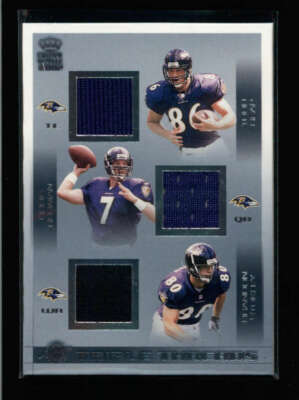 HEAP / REDMAN / STOKLEY 2002 CROWN ROYALE TRIPLE THREADS GAME USED JERSEY AY339