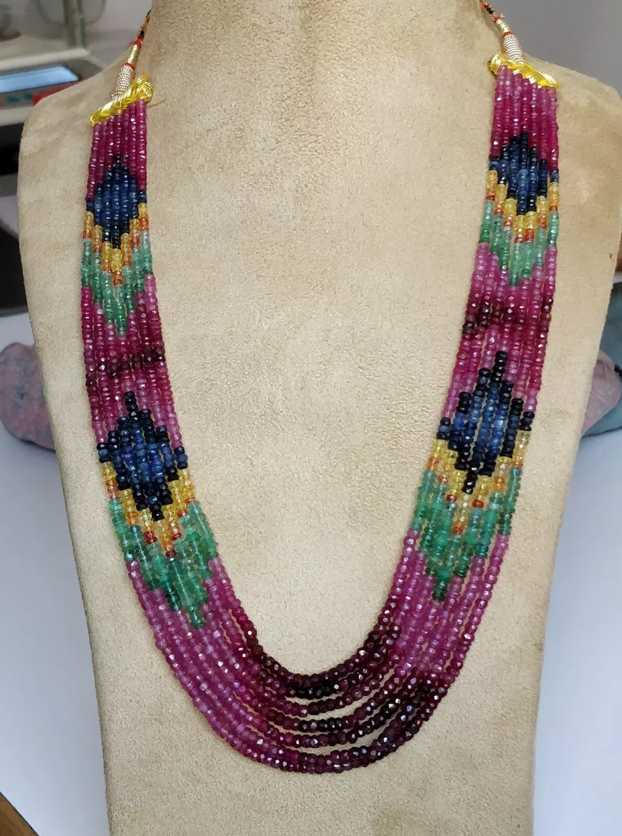 Ruby and emerald hotsell beads jewellery designs