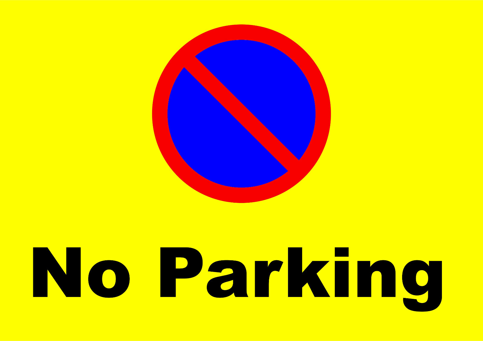 No Parking Plastic Signs or Stickers Disabled, Private, Driveway