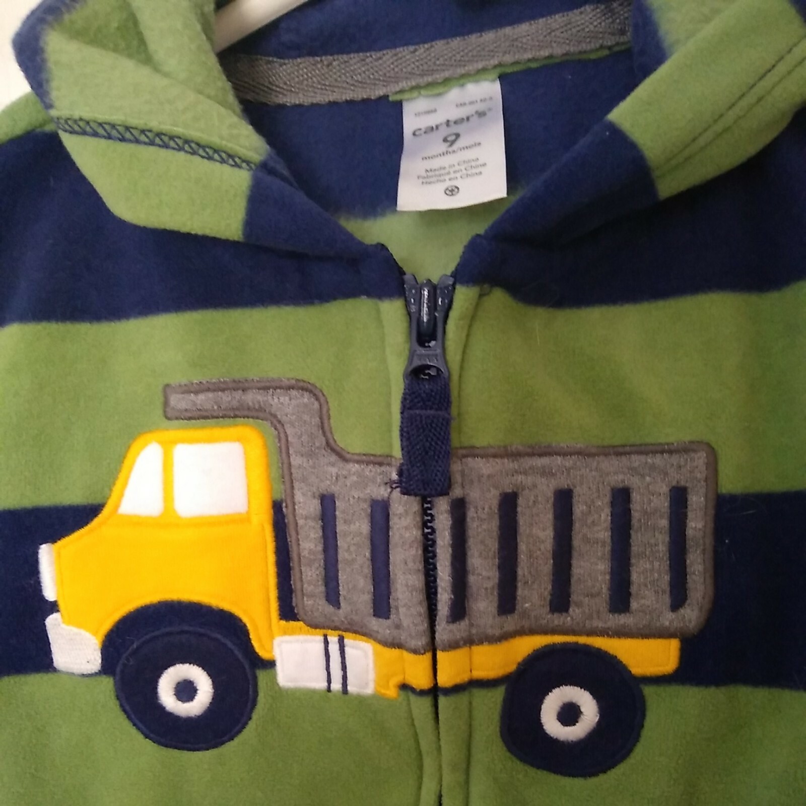Striped Hooded Sweatshirt Jacket Fleece 