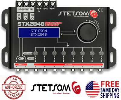 STETSOM STX2848 8 OUTPUT DSP CROSSOVER - USA DEALER - SAME DAY SHIPPING