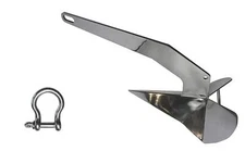 Stainless Steel 316 Delta Anchor 16.5lbs (7.5kg) Marine Grade Polished Anchor