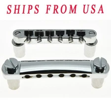 Chrome LP Guitar Tune-o-matic Bridge and Tailpiece fits Epiphone LP/Les Paul