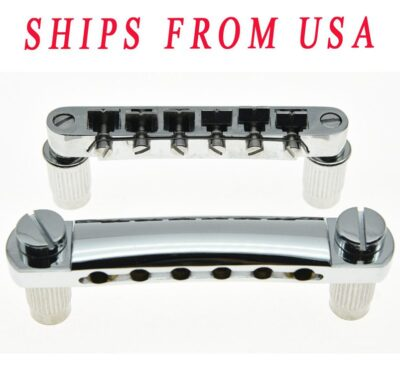 #ad Chrome LP Guitar Tune o matic Bridge and Tailpiece fits Epiphone LP Les Paul $15.99