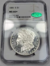 1881 S $1 Morgan Silver Dollar NGC MS66+ PLUS Semi PL Ultra High Grade *H838