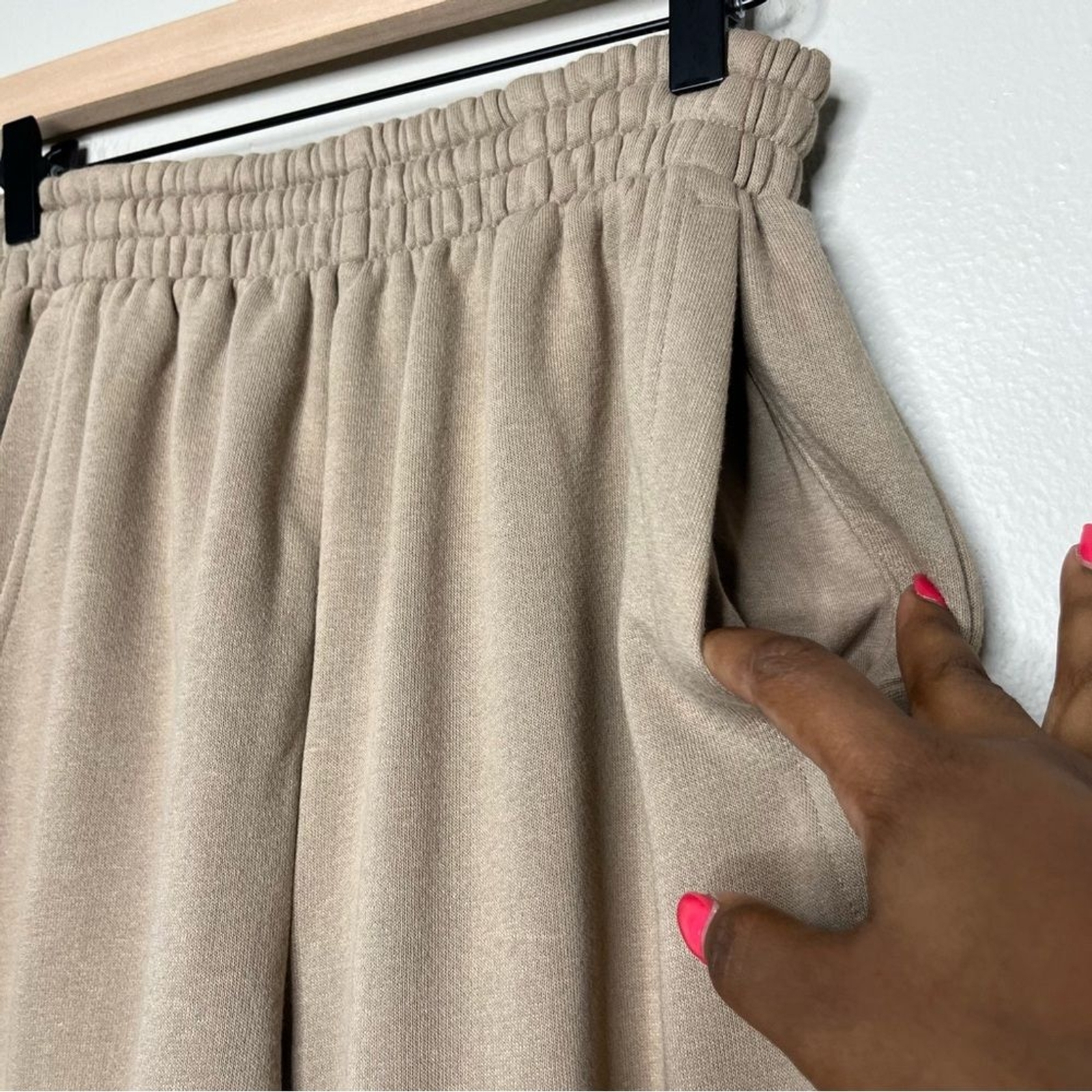 Adidas Women Cargo Sweatpants XS Brown Essentials Fleece Pull On Gorpcore thumbnail 6