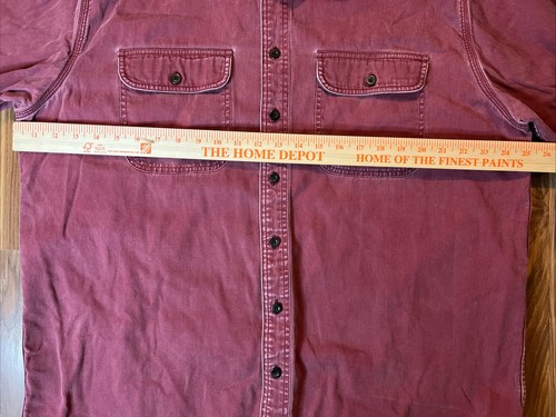 L.L. Bean Men’s Traditional Fit Hurricane Flannel Lined Shirt Shacket Red Large - Bild 7 von 11