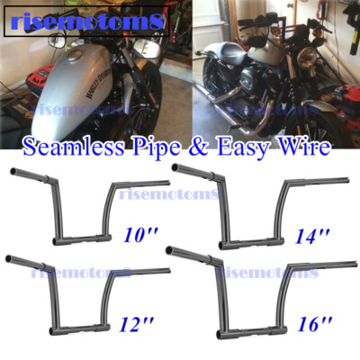 10'' 12'' 14'' 16'' Mini Ape Hanger Chizeled Handlebars For Harley Dyna Softail