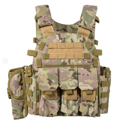 Sirius Survival MOLLE Tactical Vest - with Pockets & Pouches - 5 Colors