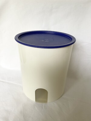 Tupperware Bingo Durchblick 4 L mit Sichtfenster Vorrats-Behälter Weiß/Blau