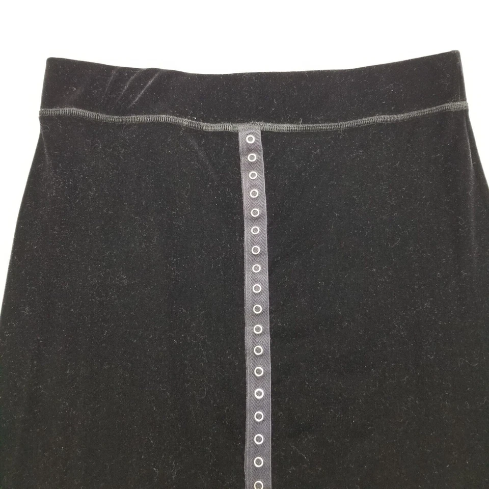 Casadei Skirt Womens Medium Black Velour Long 30x31 - Image 2 of 4