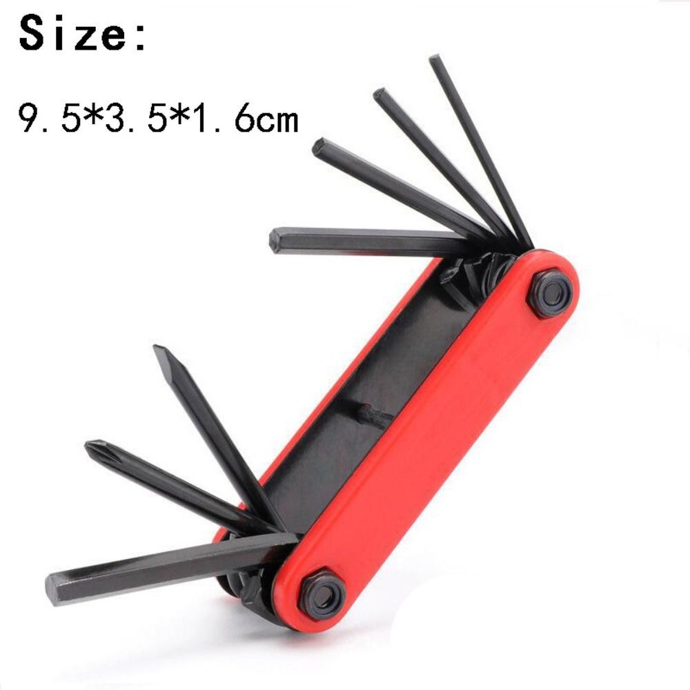 Black Red Motorcycle Repair Tool Kit 7 in 1 Screwdriver Mountain Cycle