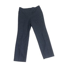 Talbots Slacks Womens 10 P Houndstooth Gray Black Classic Preppy Chic Vintage