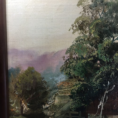 CHARLES GREVILLE MORRIS SIGNED OIL ON CANVAS “COUNTRY HOME W/POND” 1890c - Picture 5 of 11