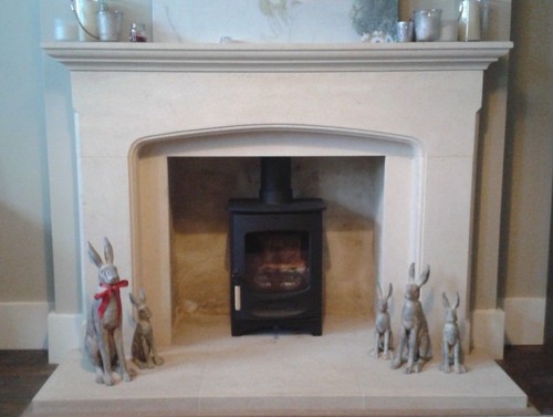 Bath stone limestone fireplace. Fire surround. Hand carved. - Picture 7 of 10