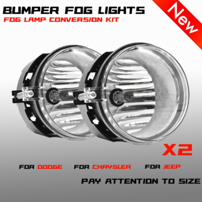For Dodge Charger 2006-2009 Clear Lens Pair Bumper Fog Lights Replacement  Lamp