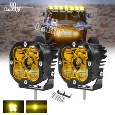 Colight 3inch Squadron Sport Amber Led Pair Drivingcombo Lights W Wire Harness
