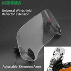 Motorcycle Adjustable Clip-On Windshield Windscreen Deflector Extender Clear