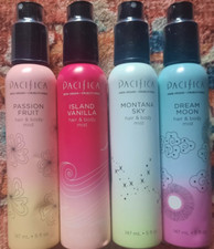 Pacifica Passion Fruit Island Vanilla Montana Sky Dream Moon Hair Body Mist 5 oz