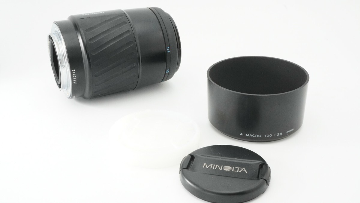 N.Mint w/hood] Minolta AF Macro 100mm F/2.8 f2.8 New from
