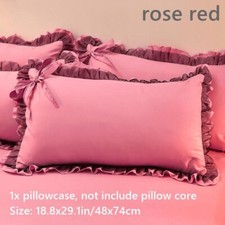 1X Bowknot Ruffle Frill Pillow Cases Covers Pillowcase Bedding Home Decor Modern