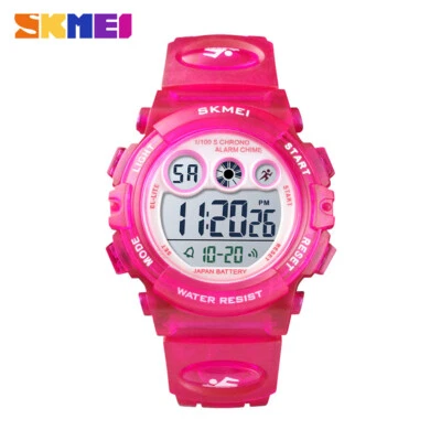 SKMEI Kinder LED Sportuhr 50m Wasserdichte Kinder Alarm Digitaluhr 1451 77FD - Bild 1 von 4