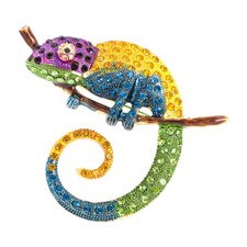 colorful chameleon brooch,fashion animal accessory pin jewelry
