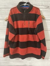 Gap Kids boys 1/4 zip pullover fleece size M Fall Orange Brown