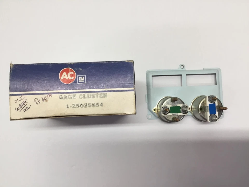 Combo medidor de presión/temperatura de aceite Oldsmobile 98 25025854 nuevo de lote original 1985 1986 Foto 2 de 4
