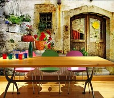 3D Old House 1386NA Wallpaper Wall Mural Removable Self-adhesive Fay