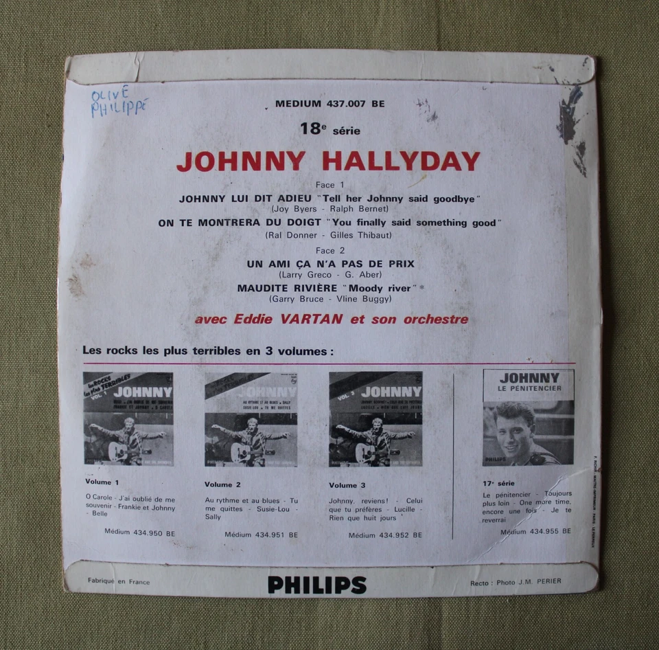 Johnny Hallyday – Johnny lui dit adieu 45 tours - Photo 2/4
